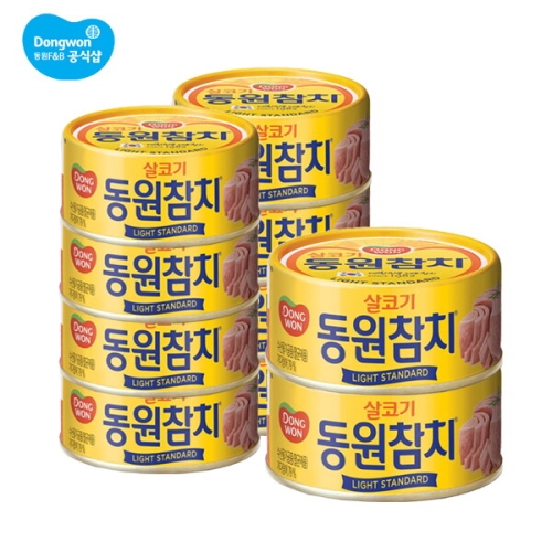 동원F&B  라이트 스탠다드 참치 85g 8개 + 라이트 스탠다드 참치 150g 2개