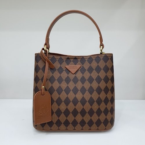 몽크로스 미니 체크 토트백 크로스 백 BR WT68556