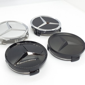 벤츠  휠캡 무광 블랙 실버 검정 클립형 75mm WHEEL CA