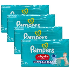 팸퍼스 베이비드라이 팬티 기저귀 팬티형 3단계
