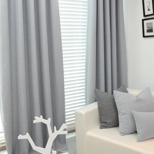 파라다이스홈 블란도 암막커튼 소프트핑크+라이트그레이