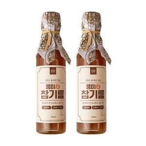 자연맛남 참기름 순수 통참깨 저온압착 풍미 참기름 180ml 2병