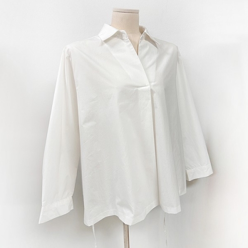 아이우먼 오픈카라끈리본블라우스 TOO705M311 빅사이즈