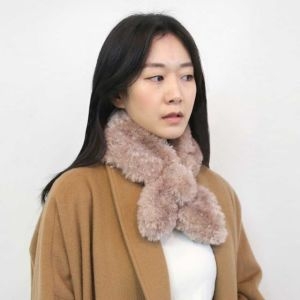 오너클랜 밍크 뽀글이 고리 목도리 머플러 여성 퍼 두두 에코 W9CA747