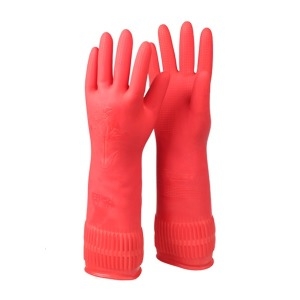 태화  고무장갑 꽃밴 레드 (대)