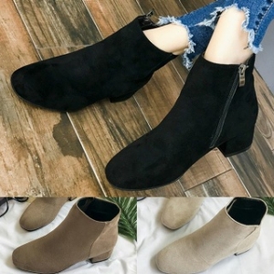 SU01  워커힐 부티 힐 워커 첼시 앵클 앵글 부츠 통굽 _c85d0 W36D46B