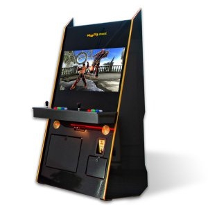 노리박스  32형 블랙 강화유리 스탠드형 오락기