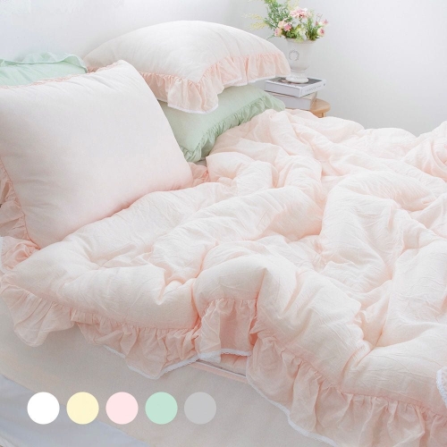 소나티네 무자극 무소음 사르륵 모달100% 먼지없는 옥수수솜 프릴차렵이불세트