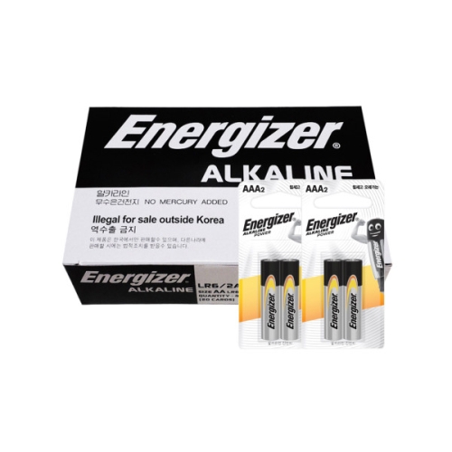 에너자이저  알카라인 파워 건전지 AAA 2입 20개