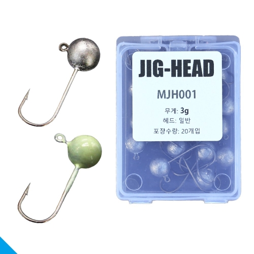 마이크로  지그헤드 MJH001 볼락 전갱이 송어 쏘가리 꺽지 바늘 메바루 아징 소포장 5개입 일반 1.5g