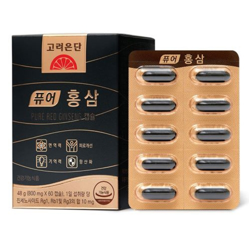 고려은단 퓨어 홍삼 캡슐 800mg 60캡슐