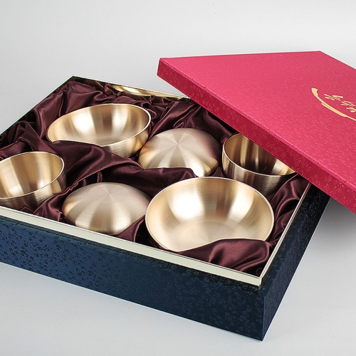 오부자 방짜유기 놋그릇  공기대접세트