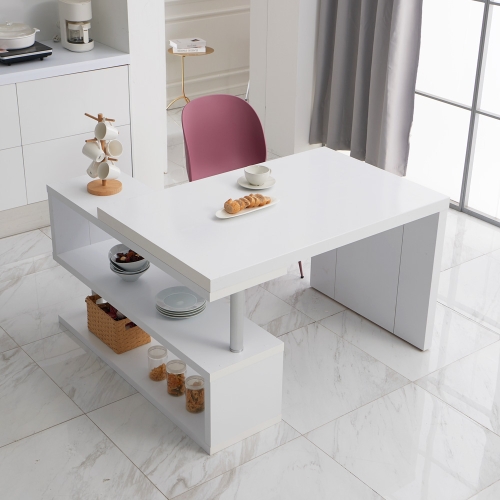 힐링가구 판도라 아일랜드 식탁 오픈 수납 바 테이블 ver2