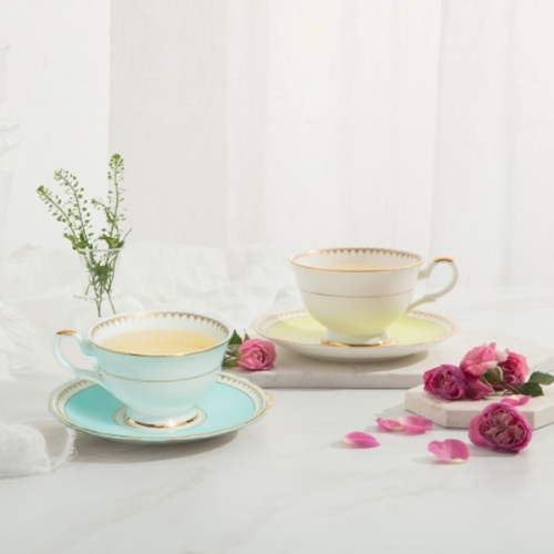 한국도자기 로얄 페일블루애플그린 커피잔세트 4p 페일블루 4개