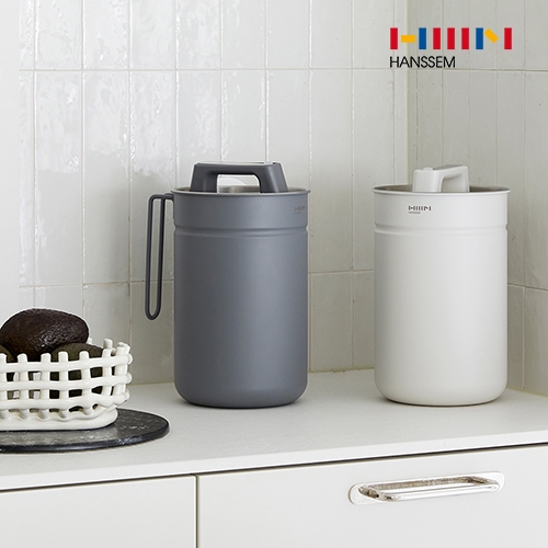 한샘  스텐 진공 음식물 쓰레기통 2.8L
