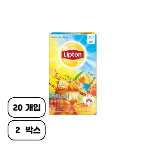 유니레버 립톤 아이스티 믹스 복숭아맛 홍차 40스틱 20+20