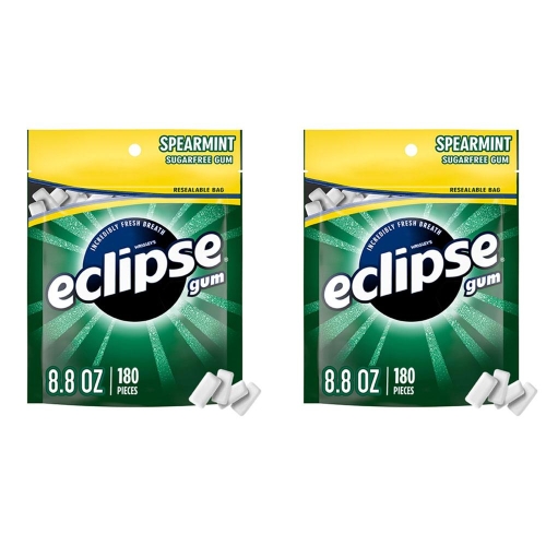이클립스 Eclipse 무설탕 스피어민트 껌 180입 x2팩 이클립스
