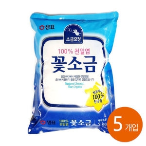 샘표 소금요정 꽃소금 3kg 5개입 한박스