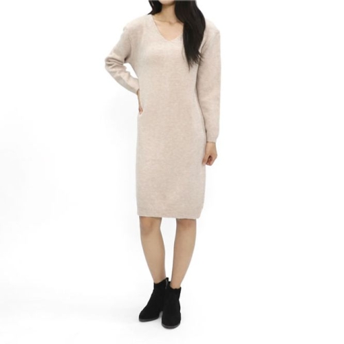 홀릭 여자 니트 원피스 브이넥 롱 HSC006