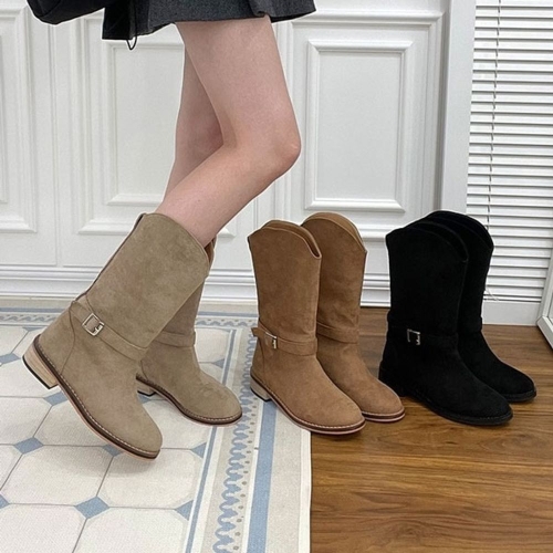 홀릭 HKR030 여성 롱부츠 따뜻한 스웨이드 부츠