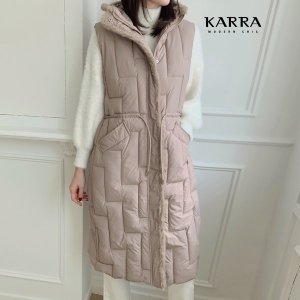 KARRA 스테어블록롱패딩베스트_A3F17999