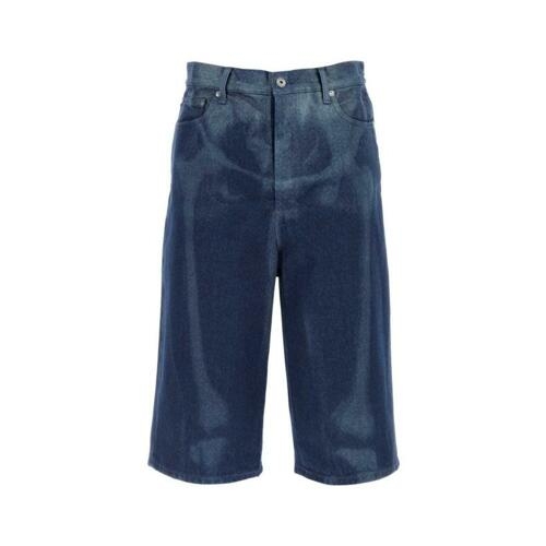 오프화이트 숏팬츠 OMYC016S23DEN0016900 Blue