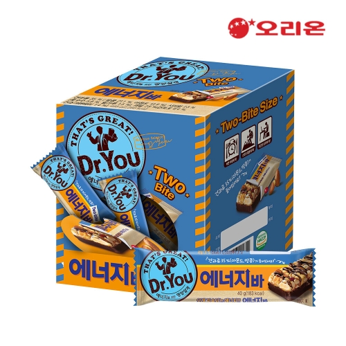 오리온  닥터유 에너지바 투바이트 디스펜서 약18개입 468g