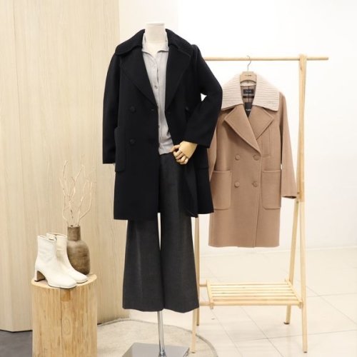 튜브 니트카라핸드메이드 코트 TUJW23T04