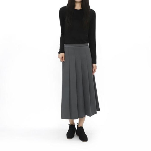 홀릭 여자 플레어 주름스커트 A라인 치마 하객 HSC014