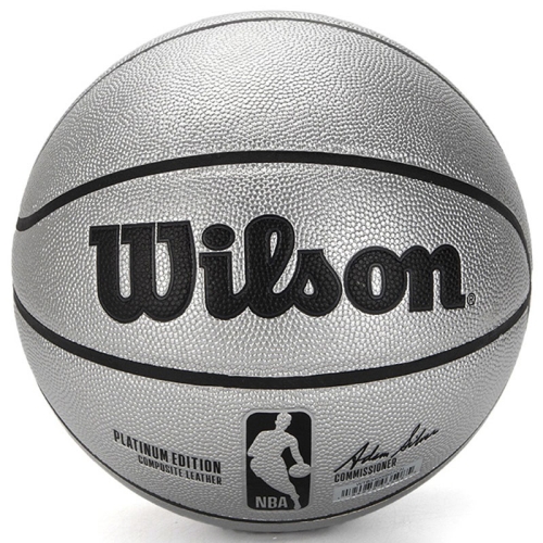 윌슨  NBA 코메모레이티브 에디션 PU 소재 농구공 실버 1개 7호 WTB3400IB07CN