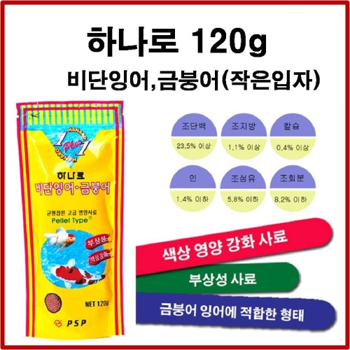 두두펫  부산사료  하나로 120g 비단잉어/금붕어 작은입자