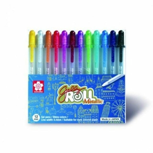 사쿠라  겔리롤 메탈릭 젤펜 12색세트 XPGB-12MT