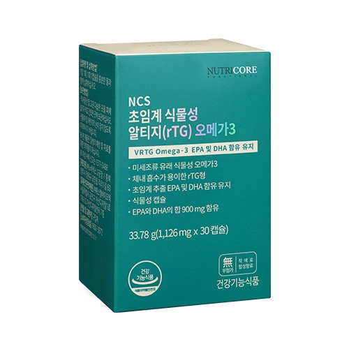 뉴트리코어 NCS 식물성 알티지 오메가3 1126mg 30캡슐