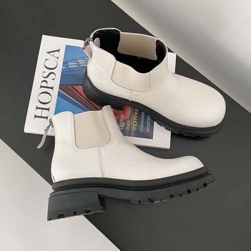 홀릭 HSM014 여자 워커 발편한 고급 소가죽 부츠 블랙_230