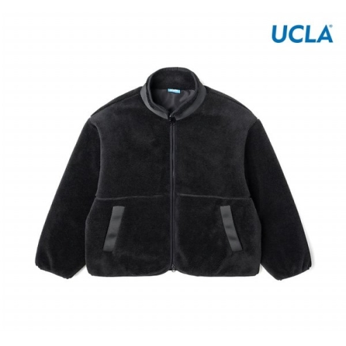 유씨엘에이 공용 양털 하이넥 배색 집업 점퍼 블랙 UZBUJ80 39