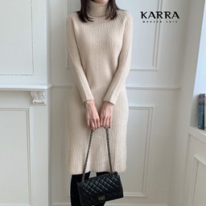 KARRA 레글런터틀넥니트원피스_A3F1790299