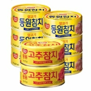 동원F&B  라이트 스탠다드 참치 135g 6개 + 고추 참치 135g 2개
