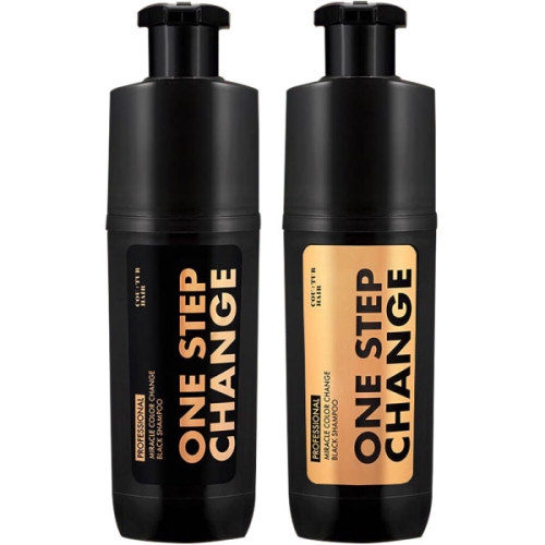꾸띄르헤어 미라클 컬러 체인지 블랙 샴푸 진갈색 180ml+멋내기갈색 180ml