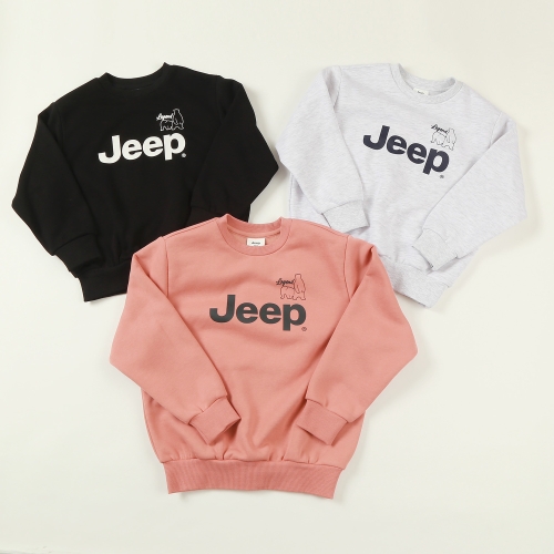 JEEP KO4T U895_ 곰 두마리 예쁜컬러 멋진 겨울 기모 맨투맨