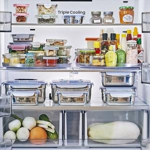 까사맘  냉장고 턴테이블 회전트레이 수납 정리대 선반