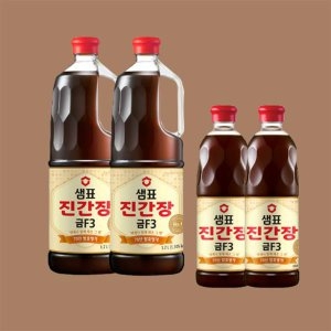 샘표 진간장 금F3 1.7L 2개 + 금F3 860ml 2개