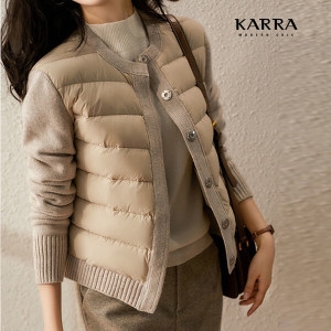 KARRA 니트슬리브패딩점퍼_A3F1514