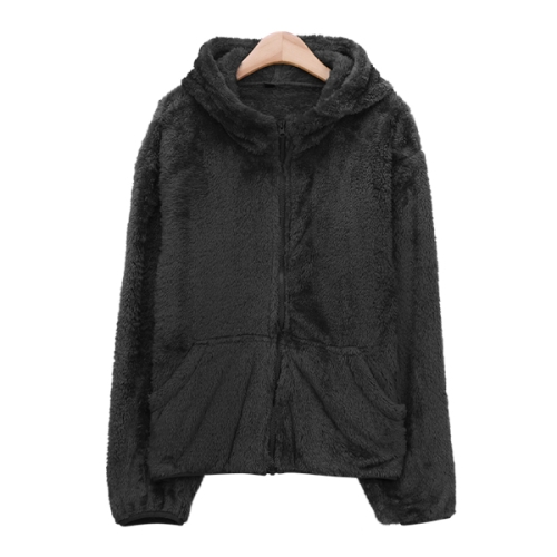 스콰즈 플리스집업 SCGT002 3COLOR 여성 퍼안감 후드집업 오버핏 아우터