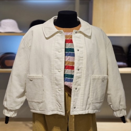 베네통 리버시블 코듀로이 퀼팅 패딩 점퍼 BAJPF1261IV