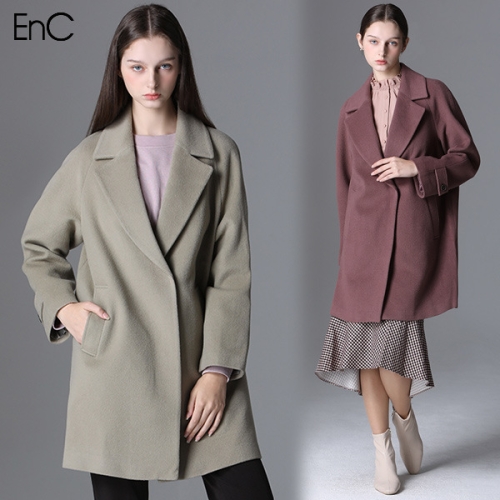 EnC 베이직 모 단직 울코트
