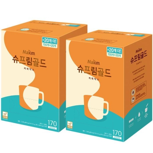 동서  맥심 슈프림골드 150T+20T 2개