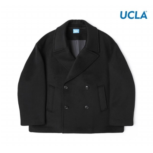 유씨엘에이 진유니 공용 클래식 와이드카라 더블 피코트 블랙 UZAHC01