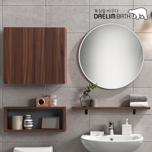 대림바스  욕실수납장 욕실장 거울 선반 세트 벨라우디