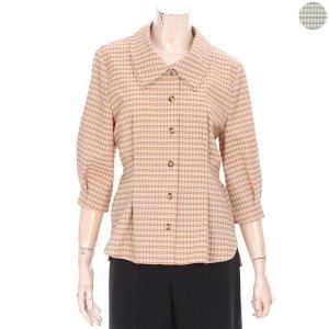 SOOS GD01 칠부소매잔체크셔링블라우스 S232NBL503 10035171