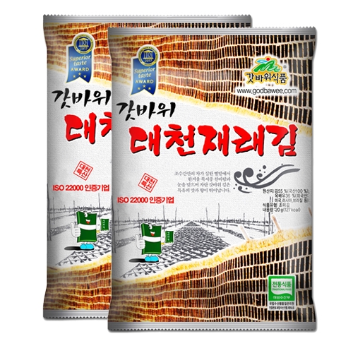 갓바위식품 대천 재래김 20g 10개 - 에누리 가격비교